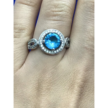 Sky Jewelry Серебряное кольцо с топазом