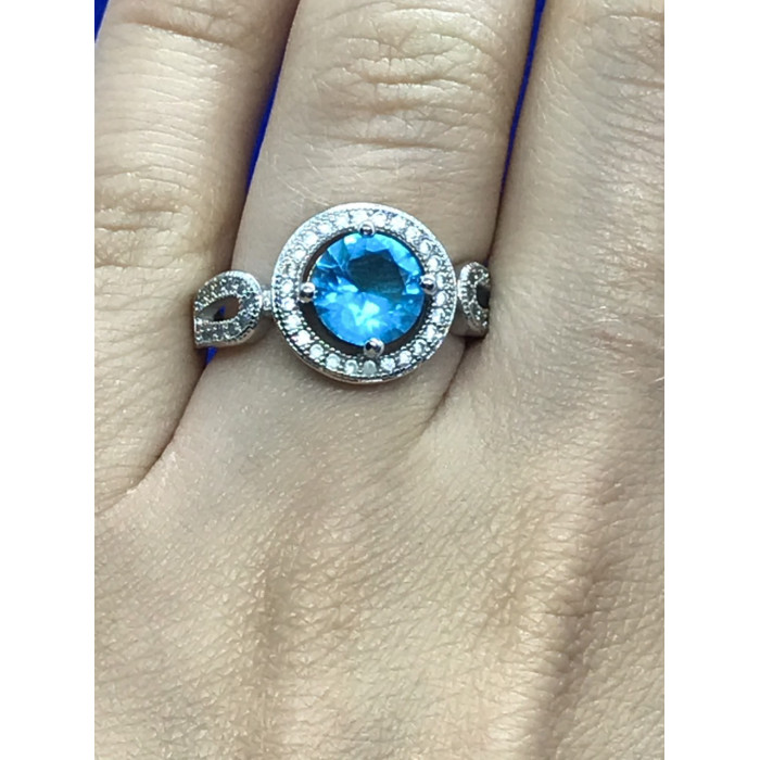 Sky Jewelry Серебряное кольцо с топазом