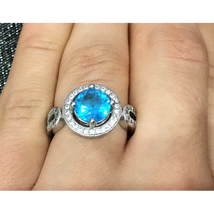 Sky Jewelry Серебряное кольцо с топазом
