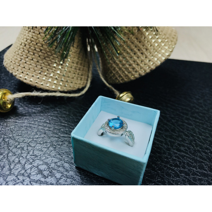 Sky Jewelry Серебряное кольцо с топазом