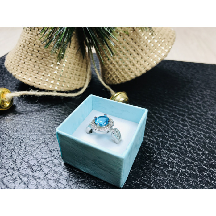 Sky Jewelry Серебряное кольцо с топазом