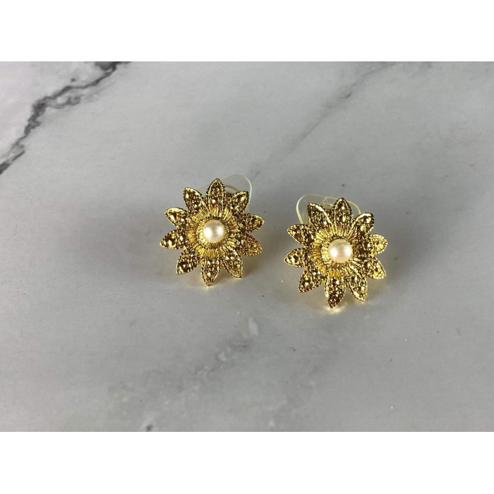 Sky Jewelry Серьги с Жемчугом в позолоте