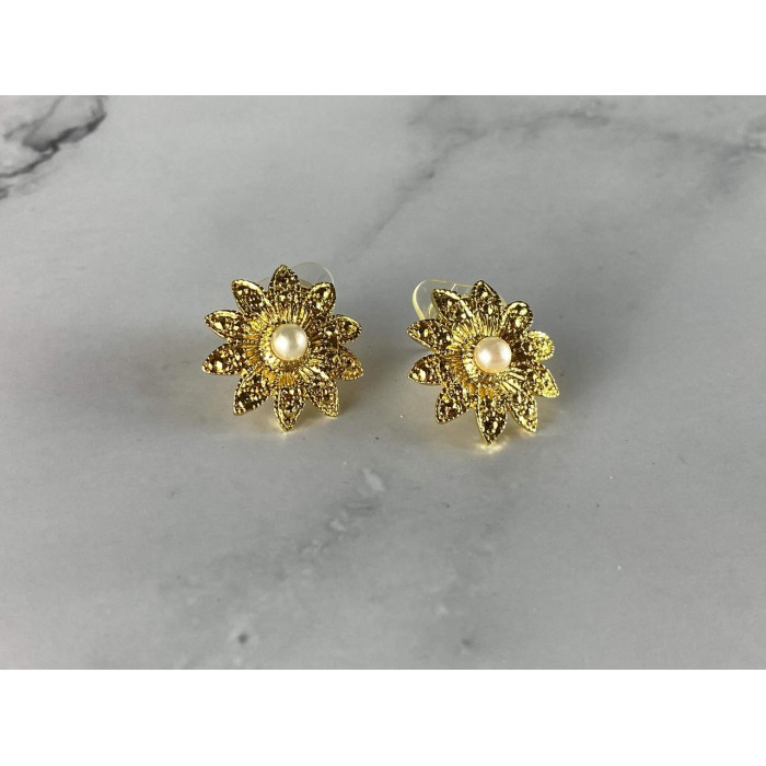 Sky Jewelry Серьги с Жемчугом в позолоте