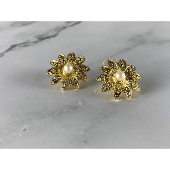 Sky Jewelry Серьги с Жемчугом в позолоте