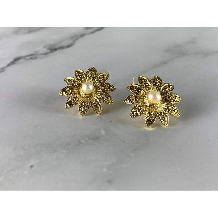 Sky Jewelry Серьги с Жемчугом в позолоте