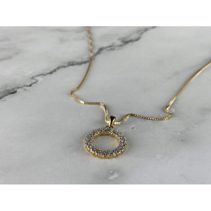 Sky Jewelry Серебряная Цепочка с Кулоном в позолоте Italy