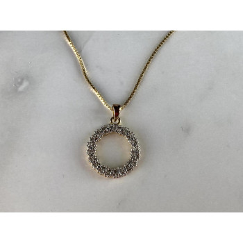 Sky Jewelry Серебряная Цепочка с Кулоном в позолоте Italy