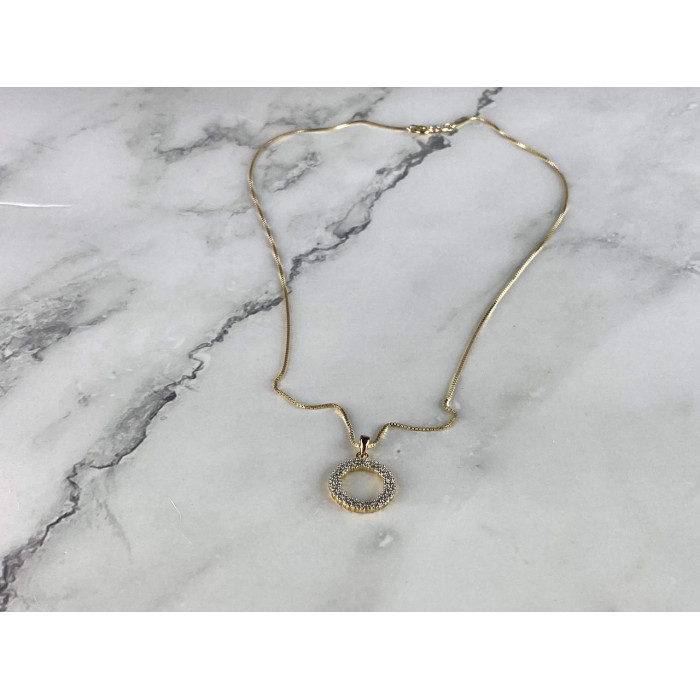 Sky Jewelry Серебряная Цепочка с Кулоном в позолоте Italy