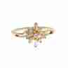 Sky Jewelry Золотое кольцо 14К (585 проба) с Бриллиантами и Сапфирами