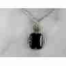Sky Jewelry Серебряная Цепочка с Кулоном Черный Нефрит и Морион