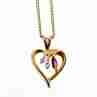 Sky Jewelry Золотая Цепочка с Кулоном Рубин и Бриллианты *Рубиновое Сердце