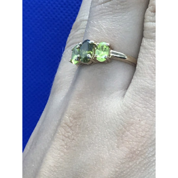 Sky Jewelry Серебряное кольцо (позолота) с хризолитом