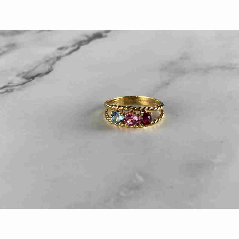 Sky Jewelry Кольцо в позолоте с разноцветными Фианитами