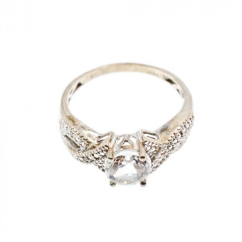 Sky Jewelry Серебряное кольцо с бесцветной Шпинелью