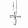 Sky Jewelry Серебряная Цепочка с Крестиком *Белый Топаз*  Italy