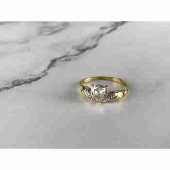 Sky Jewelry Кольцо Позолота 14К (585 проба ) с Фианитом
