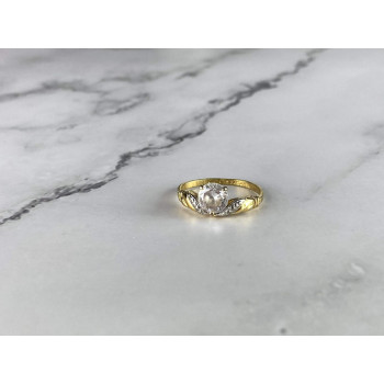 Sky Jewelry Кольцо Позолота 14К (585 проба ) с Фианитом