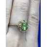 Sky Jewelry Серебряное кольцо (позолота) с камнем Хризолит