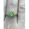 Sky Jewelry Серебряное кольцо (позолота) с камнем Хризолит