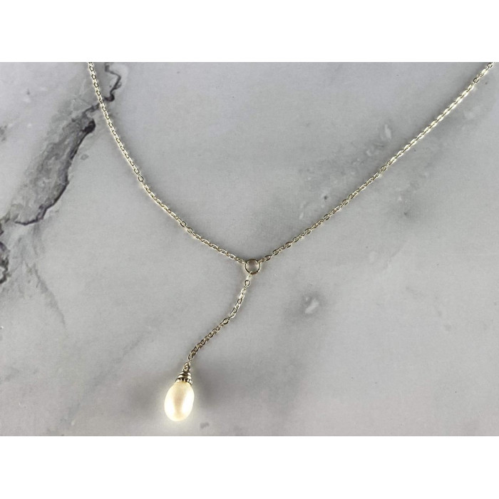 Sky Jewelry Серебряное Ожерелье с Жемчугом 925 проба Италия