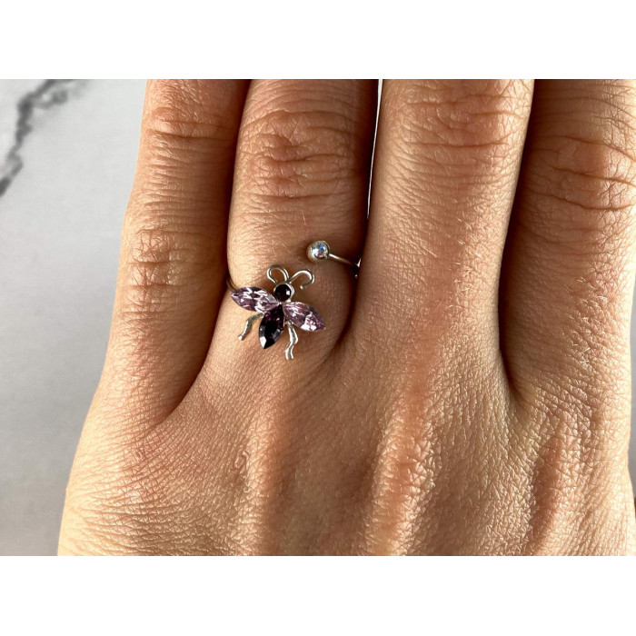 Sky Jewelry Кольцо с Фианитами *Стрекоза