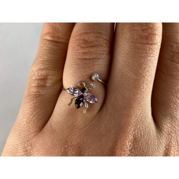 Sky Jewelry Кольцо с Фианитами *Стрекоза
