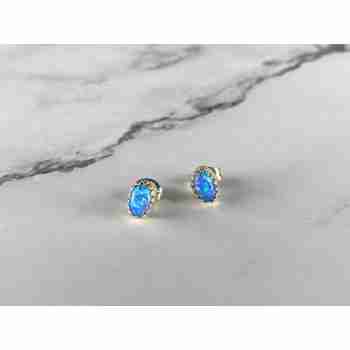 Sky Jewelry Серебряные Серьги-гвоздики с Опалом