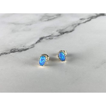 Sky Jewelry Серебряные Серьги-гвоздики с Опалом