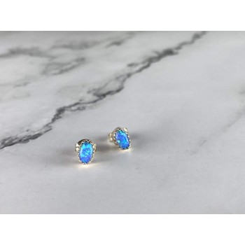 Sky Jewelry Серебряные Серьги-гвоздики с Опалом