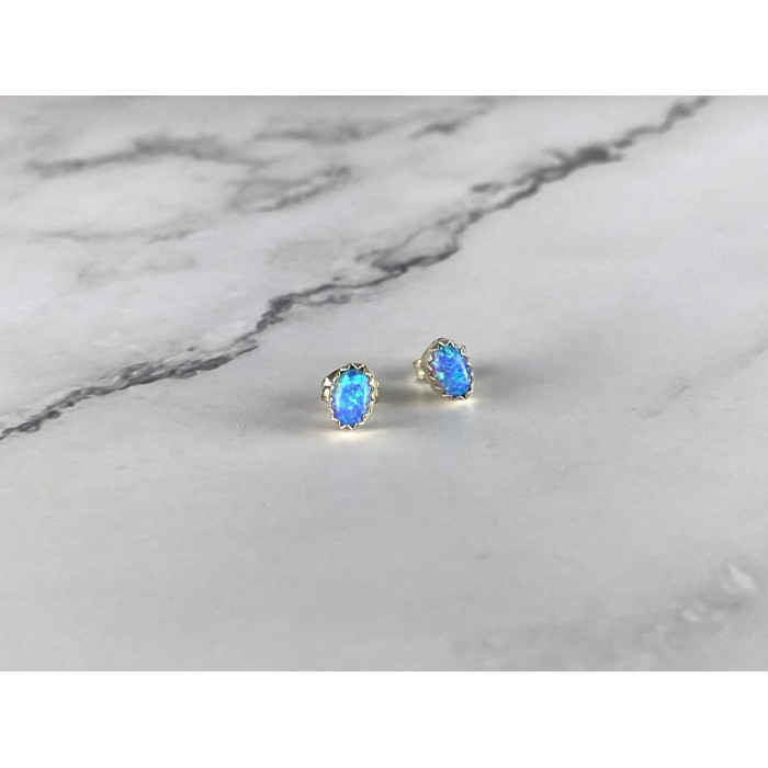 Sky Jewelry Серебряные Серьги-гвоздики с Опалом