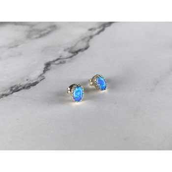 Sky Jewelry Серебряные Серьги-гвоздики с Опалом