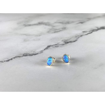 Sky Jewelry Серебряные Серьги-гвоздики с Опалом