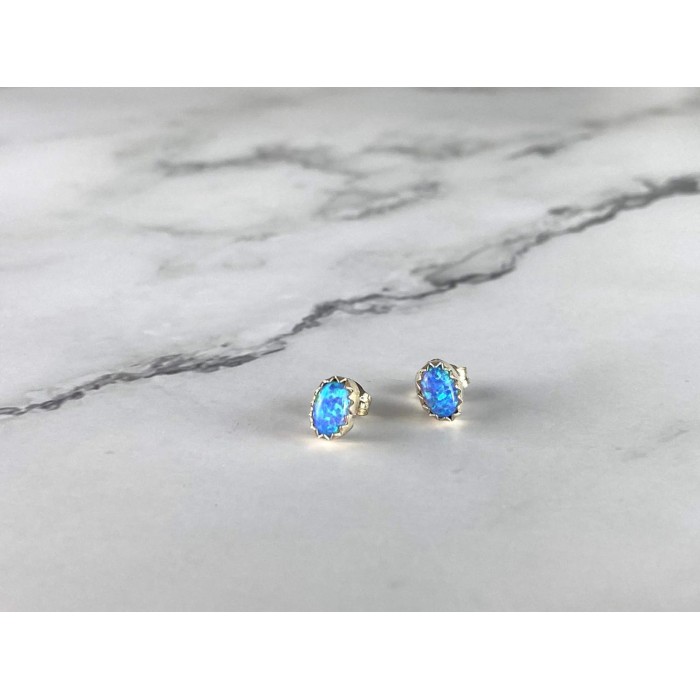 Sky Jewelry Серебряные Серьги-гвоздики с Опалом