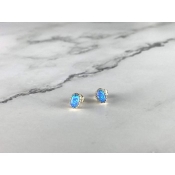 Sky Jewelry Серебряные Серьги-гвоздики с Опалом