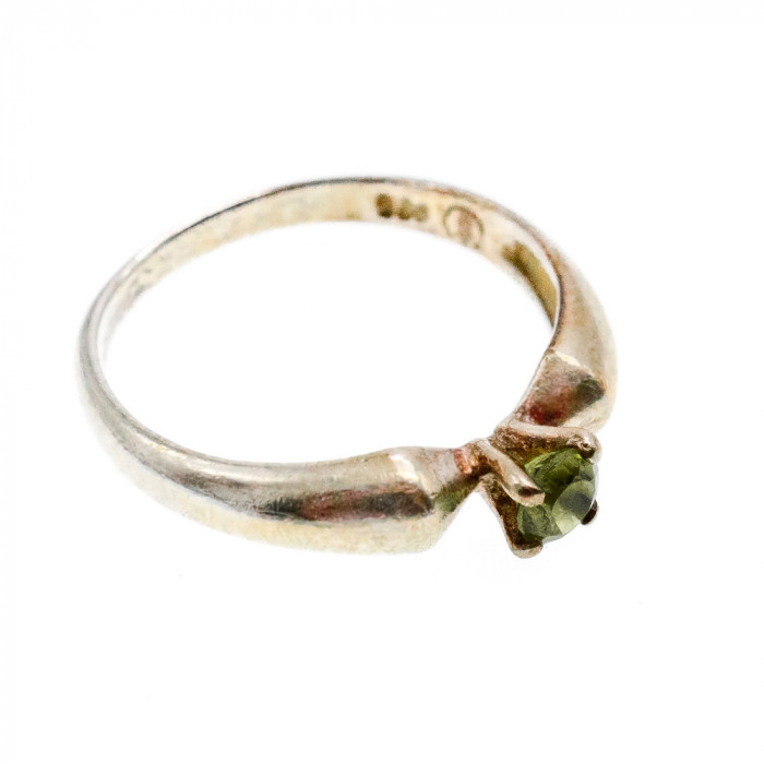 Sky Jewelry Серебряное кольцо с камнем Тсаворит (Цаворит)