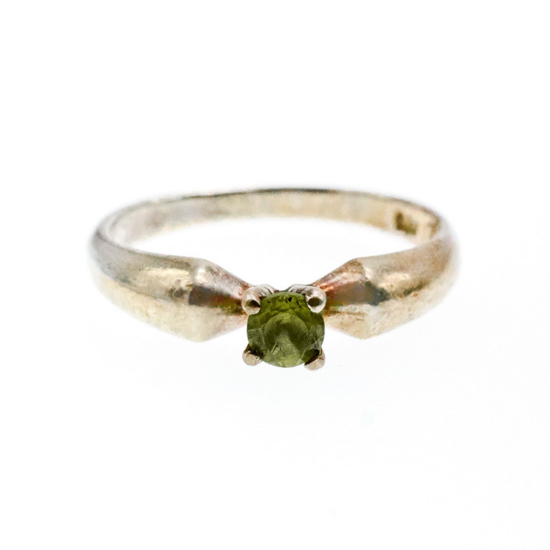 Sky Jewelry Серебряное кольцо с камнем Тсаворит (Цаворит)