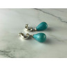 Sky Jewelry Серебряные Серьги с Бирюзой 925 проба   *Женственность