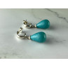 Sky Jewelry Серебряные Серьги с Бирюзой 925 проба   *Женственность
