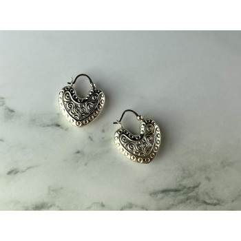 Sky Jewelry Винтажные Серебряные серьги 925 пробы  *Сердце*