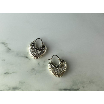 Sky Jewelry Винтажные Серебряные серьги 925 пробы  *Сердце*