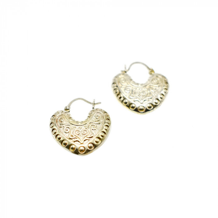 Sky Jewelry Винтажные Серебряные серьги 925 пробы  *Сердце*
