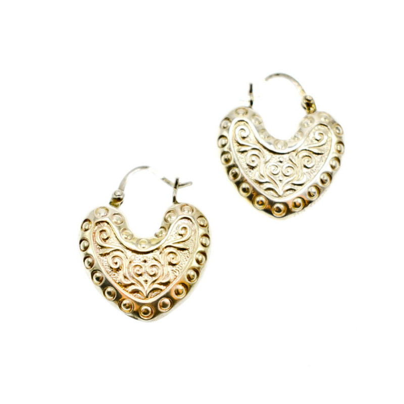 Sky Jewelry Винтажные Серебряные серьги 925 пробы  *Сердце*