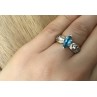 Sky Jewelry Серебряное кольцо с камнем голубая Шпинель