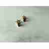 Sky Jewelry Серебряные Серьги-гвоздики  в позолоте с Танзанитом