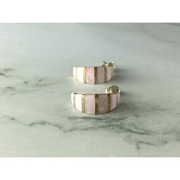 Sky Jewelry Серебряные Серьги-гвоздики с Перламутром 925 проба