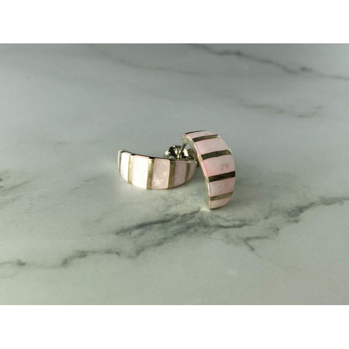 Sky Jewelry Серебряные Серьги-гвоздики с Перламутром 925 проба