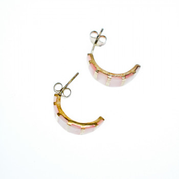 Sky Jewelry Серебряные Серьги-гвоздики с Перламутром 925 проба