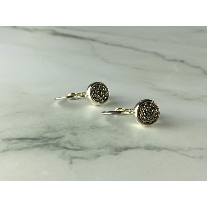 Sky Jewelry Серебряные серьги 925 проба с Марказитом