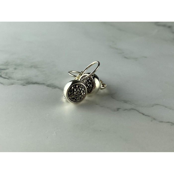 Sky Jewelry Серебряные серьги 925 проба с Марказитом