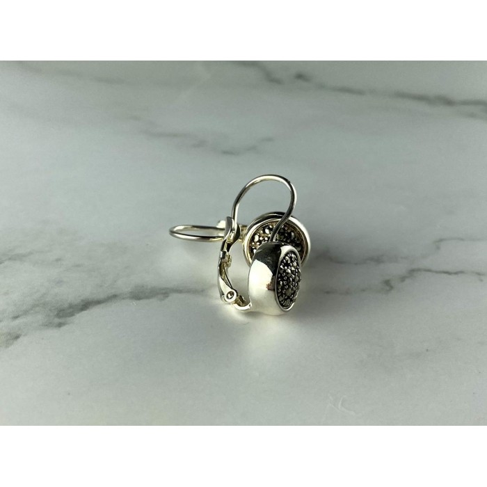 Sky Jewelry Серебряные серьги 925 проба с Марказитом